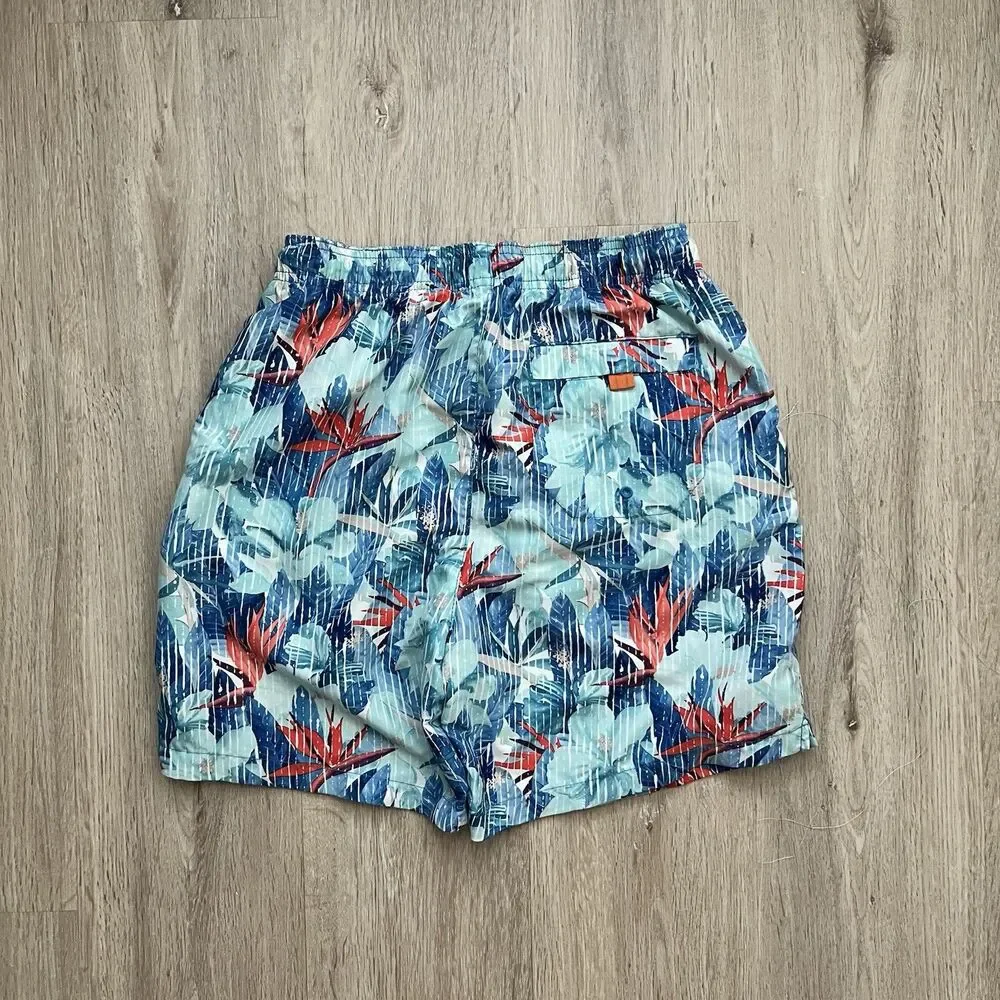Tommy Bahama Swim Trunks Mens Small Blue Relax Tropical Floral Board Shorts 6
